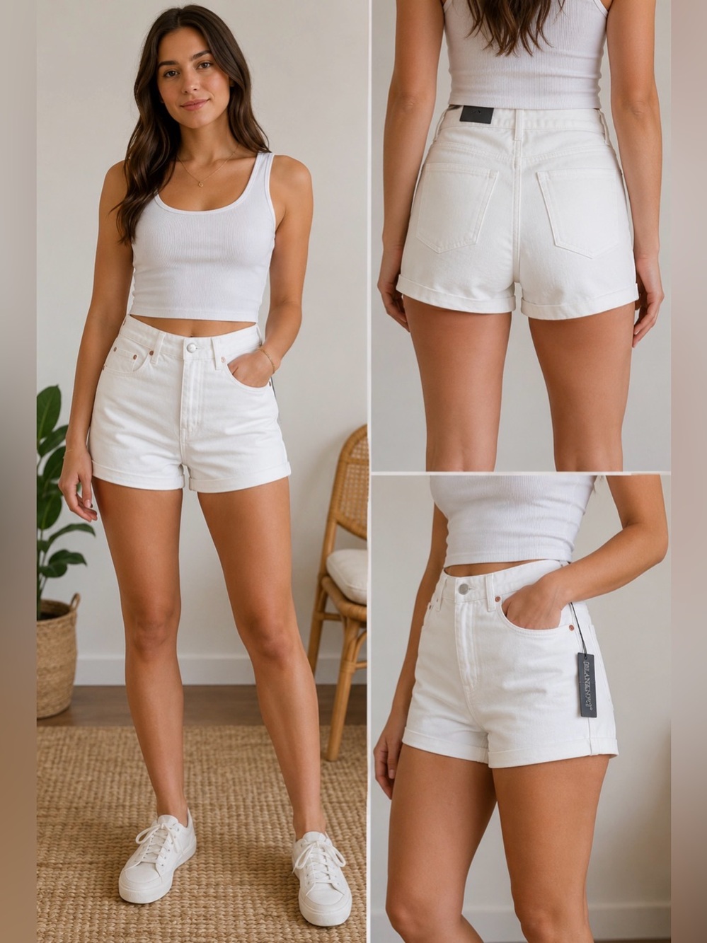 Blank NYC The Perry White Jean Shorts New With Tags size 28